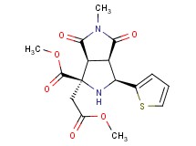 methyl (1R*,3S*,3aR*,6aS*)-1-(2-methoxy-2-oxoethyl)-5-methyl-4,6-dioxo-3-(2-thienyl)octahydropyrrolo[3,4-c]pyrrole-1-carboxylate