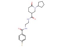 1-cyclopentyl-N-{2-[(4-fluorobenzoyl)amino]ethyl}-6-oxo-3-piperidinecarboxamide