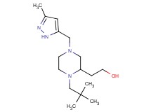 2-{1-(2,2-dimethylpropyl)-4-[(3-methyl-1H-pyrazol-5-yl)methyl]-2-piperazinyl}ethanol