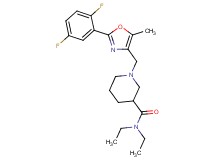 1-{[2-(2,5-difluorophenyl)-5-methyl-1,3-oxazol-4-yl]methyl}-N,N-diethyl-3-piperidinecarboxamide