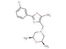 (2R*,6S*)-4-{[2-(3-chlorophenyl)-5-methyl-1,3-oxazol-4-yl]methyl}-2,6-dimethylmorpholine