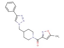 1-[(5-methyl-3-isoxazolyl)carbonyl]-4-[(4-phenyl-1H-1,2,3-triazol-1-yl)methyl]piperidine