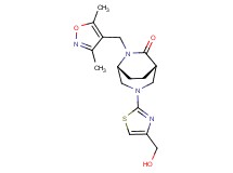 (1S*,5R*)-6-[(3,5-dimethyl-4-isoxazolyl)methyl]-3-[4-(hydroxymethyl)-1,3-thiazol-2-yl]-3,6-diazabicyclo[3.2.2]nonan-7-one