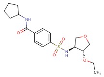N-cyclopentyl-4-({[(3S*,4R*)-4-ethoxytetrahydro-3-furanyl]amino}sulfonyl)benzamide
