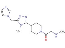 (2-{4-[5-(1H-imidazol-1-ylmethyl)-4-methyl-4H-1,2,4-triazol-3-yl]-1-piperidinyl}-2-oxoethyl)methylamine dihydrochloride