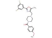 1-{[2-(3,5-difluorophenyl)-5-methyl-1,3-oxazol-4-yl]methyl}-4-(4-methoxybenzoyl)piperazine