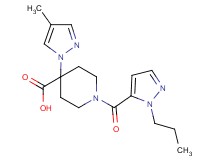 4-(4-methyl-1H-pyrazol-1-yl)-1-[(1-propyl-1H-pyrazol-5-yl)carbonyl]piperidine-4-carboxylic acid