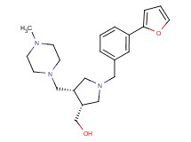 {(3R*,4S*)-1-[3-(2-furyl)benzyl]-4-[(4-methylpiperazin-1-yl)methyl]pyrrolidin-3-yl}methanol