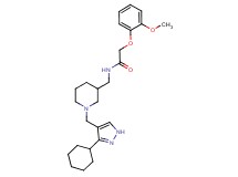 N-({1-[(3-cyclohexyl-1H-pyrazol-4-yl)methyl]-3-piperidinyl}methyl)-2-(2-methoxyphenoxy)acetamide