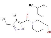 [1-[(3-ethyl-4-methyl-1H-pyrazol-5-yl)carbonyl]-3-(3-methyl-2-buten-1-yl)-3-piperidinyl]methanol