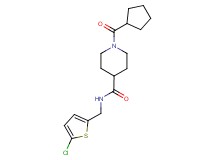 N-[(5-chloro-2-thienyl)methyl]-1-(cyclopentylcarbonyl)-4-piperidinecarboxamide