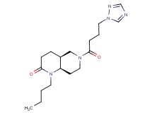 (4aS*,8aR*)-1-butyl-6-[4-(1H-1,2,4-triazol-1-yl)butanoyl]octahydro-1,6-naphthyridin-2(1H)-one