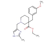 ethyl 3-(3-methoxybenzyl)-1-[(2-methyl-1H-imidazol-4-yl)methyl]-3-piperidinecarboxylate