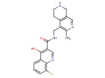 8-fluoro-4-hydroxy-N-[(3-methyl-5,6,7,8-tetrahydro-2,7-naphthyridin-4-yl)methyl]-3-quinolinecarboxamide