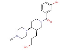 3-{[(3R*,4S*)-3-(3-hydroxypropyl)-4-(4-methylpiperazin-1-yl)piperidin-1-yl]carbonyl}phenol