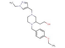 2-{1-(4-ethoxybenzyl)-4-[(1-ethyl-1H-pyrazol-4-yl)methyl]-2-piperazinyl}ethanol