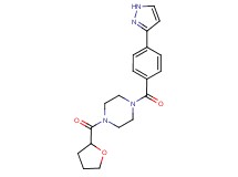 1-[4-(1H-pyrazol-3-yl)benzoyl]-4-(tetrahydro-2-furanylcarbonyl)piperazine