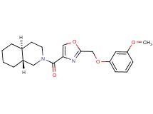 (4aS*,8aR*)-2-({2-[(3-methoxyphenoxy)methyl]-1,3-oxazol-4-yl}carbonyl)decahydroisoquinoline