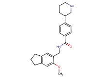 N-[(6-methoxy-2,3-dihydro-1H-inden-5-yl)methyl]-4-piperidin-3-ylbenzamide