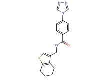 N-(4,5,6,7-tetrahydro-1-benzothien-3-ylmethyl)-4-(4H-1,2,4-triazol-4-yl)benzamide