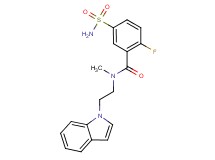 5-(aminosulfonyl)-2-fluoro-N-[2-(1H-indol-1-yl)ethyl]-N-methylbenzamide