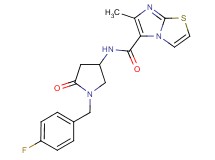 N-[1-(4-fluorobenzyl)-5-oxo-3-pyrrolidinyl]-6-methylimidazo[2,1-b][1,3]thiazole-5-carboxamide