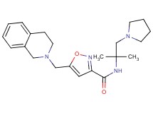 5-(3,4-dihydroisoquinolin-2(1H)-ylmethyl)-N-(1,1-dimethyl-2-pyrrolidin-1-ylethyl)isoxazole-3-carboxamide