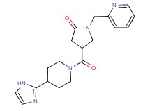 4-{[4-(1H-imidazol-2-yl)piperidin-1-yl]carbonyl}-1-(pyridin-2-ylmethyl)pyrrolidin-2-one