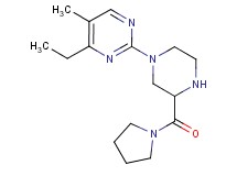 4-ethyl-5-methyl-2-[3-(1-pyrrolidinylcarbonyl)-1-piperazinyl]pyrimidine