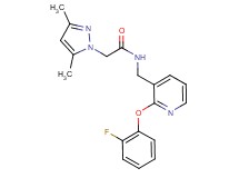 2-(3,5-dimethyl-1H-pyrazol-1-yl)-N-{[2-(2-fluorophenoxy)-3-pyridinyl]methyl}acetamide