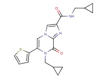 N,7-bis(cyclopropylmethyl)-8-oxo-6-(2-thienyl)-7,8-dihydroimidazo[1,2-a]pyrazine-2-carboxamide