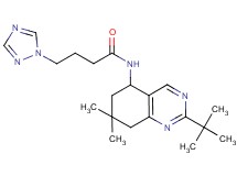 N-(2-tert-butyl-7,7-dimethyl-5,6,7,8-tetrahydro-5-quinazolinyl)-4-(1H-1,2,4-triazol-1-yl)butanamide