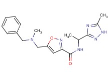 5-{[benzyl(methyl)amino]methyl}-N-[1-(5-methyl-1H-1,2,4-triazol-3-yl)ethyl]isoxazole-3-carboxamide
