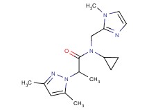 N-cyclopropyl-2-(3,5-dimethyl-1H-pyrazol-1-yl)-N-[(1-methyl-1H-imidazol-2-yl)methyl]propanamide
