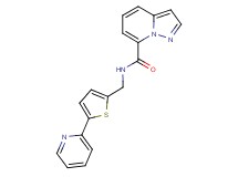 N-[(5-pyridin-2-yl-2-thienyl)methyl]pyrazolo[1,5-a]pyridine-7-carboxamide
