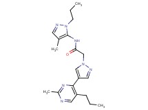 N-(4-methyl-1-propyl-1H-pyrazol-5-yl)-2-[4-(2-methyl-5-propylpyrimidin-4-yl)-1H-pyrazol-1-yl]acetamide