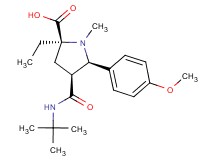 (2S*,4S*,5R*)-4-[(tert-butylamino)carbonyl]-2-ethyl-5-(4-methoxyphenyl)-1-methylpyrrolidine-2-carboxylic acid