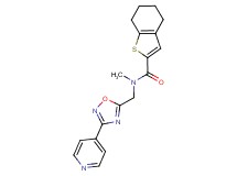 N-methyl-N-{[3-(4-pyridinyl)-1,2,4-oxadiazol-5-yl]methyl}-4,5,6,7-tetrahydro-1-benzothiophene-2-carboxamide