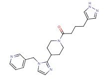 3-[(2-{1-[4-(1H-pyrazol-4-yl)butanoyl]piperidin-4-yl}-1H-imidazol-1-yl)methyl]pyridine