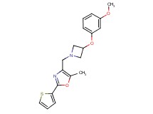 4-{[3-(3-methoxyphenoxy)azetidin-1-yl]methyl}-5-methyl-2-(2-thienyl)-1,3-oxazole
