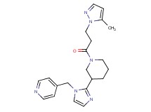 4-[(2-{1-[3-(5-methyl-1H-pyrazol-1-yl)propanoyl]piperidin-3-yl}-1H-imidazol-1-yl)methyl]pyridine