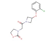 3-{2-[3-(2-chlorophenoxy)-1-azetidinyl]-2-oxoethyl}-1,3-oxazolidin-2-one