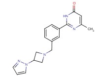 6-methyl-2-(3-{[3-(1H-pyrazol-1-yl)azetidin-1-yl]methyl}phenyl)pyrimidin-4(3H)-one
