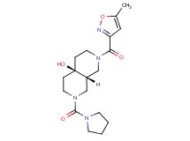 (4aR*,8aR*)-2-[(5-methylisoxazol-3-yl)carbonyl]-7-(pyrrolidin-1-ylcarbonyl)octahydro-2,7-naphthyridin-4a(2H)-ol