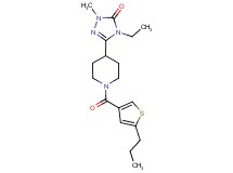 4-ethyl-2-methyl-5-{1-[(5-propyl-3-thienyl)carbonyl]piperidin-4-yl}-2,4-dihydro-3H-1,2,4-triazol-3-one