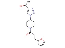 1-(1-{1-[3-(2-furyl)propanoyl]-4-piperidinyl}-1H-1,2,3-triazol-4-yl)ethanol