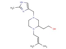 2-{1-(3-methyl-2-buten-1-yl)-4-[(2-methyl-1H-imidazol-4-yl)methyl]-2-piperazinyl}ethanol