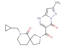 7-(cyclopropylmethyl)-2-[(2-methyl-7-oxo-4,7-dihydropyrazolo[1,5-a]pyrimidin-6-yl)carbonyl]-2,7-diazaspiro[4.5]decan-6-one