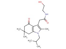 N-(2-hydroxyethyl)-2-(1-isobutyl-2,6,6-trimethyl-4-oxo-4,5,6,7-tetrahydro-1H-indol-3-yl)acetamide