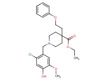 ethyl 1-(2-chloro-4-hydroxy-5-methoxybenzyl)-4-(2-phenoxyethyl)-4-piperidinecarboxylate